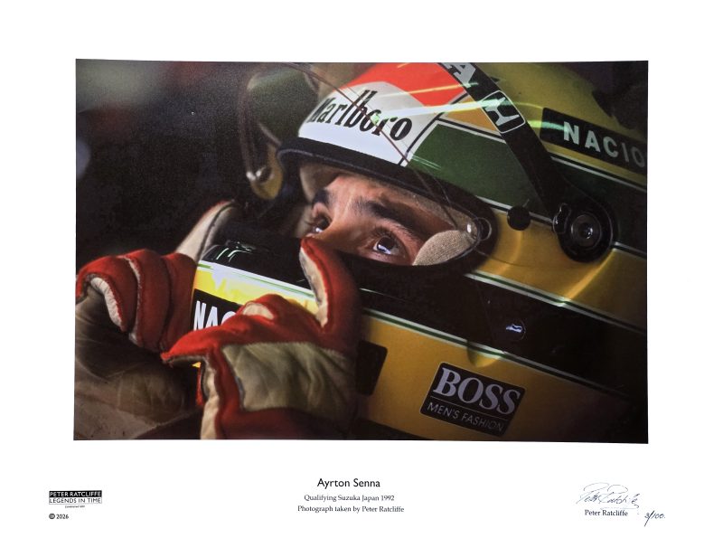 Ayrton Senna, observing the other drivers qualifying times in 1992 at the Japanese Grand Prix, Suzuka.